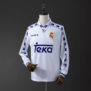 Real Madrid 1994/95 Home Long Sleeve Retro Jersey – Vintage Replica Football Soc