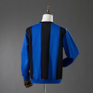 Inter Milan 25/26 Long-Sleeved Sweatshirt – Dark Blue & Black – Replica Football