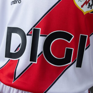 Rayo Vallecano 25/26 Home kids kit Jersey – Replica Football Soccer Shirt – Size