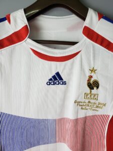 2006 France Home Retro Jersey – White – Short-Sleeved – Replica – S-XXL