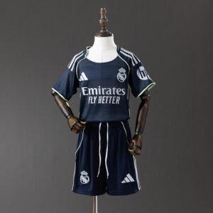 Real Madrid 25/26 Away Kids Kit Jersey – Replica Football Soccer Shirt – Size 16