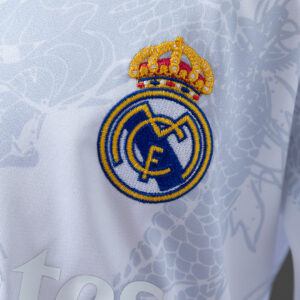 Real Madrid 25/26 Black and White Dragon Special Edition Kids Kit Jersey – Repli