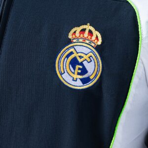 Real Madrid Windbreaker - Navy Blue & White – Replica Football Soccer Shirt – S–