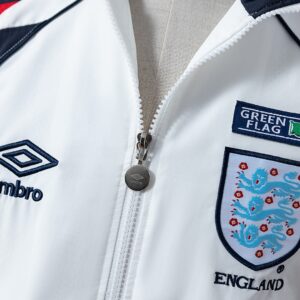 England 1998 Retro Windbreaker - White – Replica Football Soccer Shirt – S–XXL