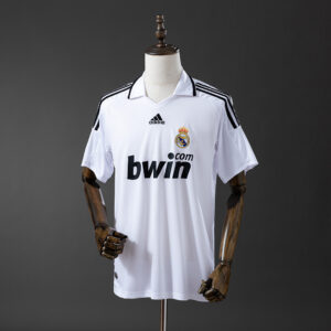 Real Madrid 2008/09 Home Retro Jersey – Vintage Replica Football Soccer Shirt –