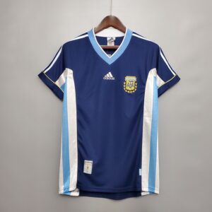 1998 Argentina Away Retro Jersey – Vintage Replica Football Soccer Shirt – S-XXL
