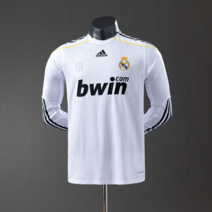 Real Madrid 2009/10 Home Long Sleeve Player Version Retro Jersey – Vintage Repli