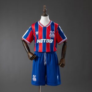 Crystal Palace 25/26 Home Kids Kit Jersey – Replica Football Soccer Shirt – Size