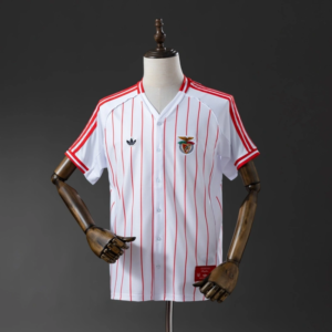 Benfica 25/26 US Pack Full-Button Baseball Jersey White