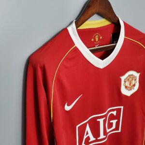06/07 Manchester United Long Sleeve Home Retro Jersey – Vintage Replica Football
