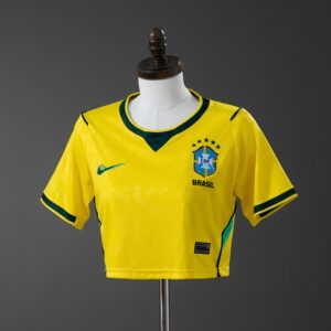 Brazil 2026 Home Women's Crop Top Style Jersey – Replica Football Soccer Shirt –