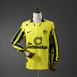 Dortmund 1996/97 Home Long Sleeve Retro Jersey – Replica Football Soccer Shirt –
