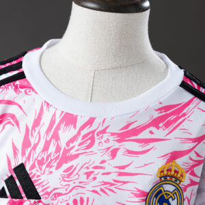 Real Madrid 25/26 Special Edition Pink Kids Kit Jersey – Replica Football Soccer