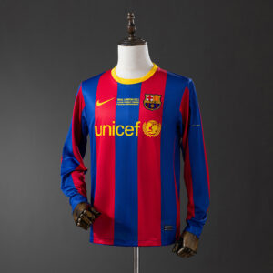Barcelona 2010/11 Home Long Sleeve Retro Jersey – Vintage Replica Football Socce