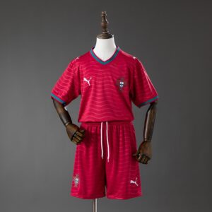 Portugal 2026 Home Kids Kit Jersey – Replica Football Soccer Shirt – Size 16–28