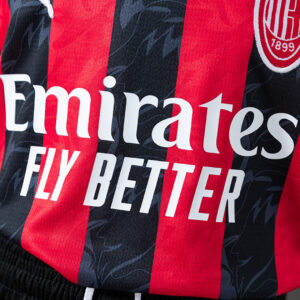 AC Milan 25/26 Home Kids Kit Jersey – Replica Football Soccer Shirt – Size 16–28