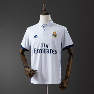 Real Madrid 2016/17 Home Retro Jersey – Vintage Replica Football Soccer Shirt –
