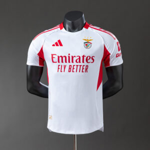 Benfica 25/26 Player Version White Away Jersey – Replica Football Soccer Shirt –