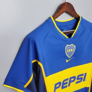 2002 Boca Juniors Home Retro Jersey – Vintage Replica Football Soccer Shirt – S-