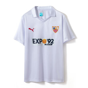 Retro Sevilla 1987/90 Home Jersey – Vintage Replica Football Soccer Shirt – Size