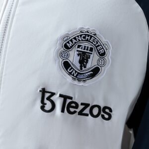 M-U Windbreaker - White & Navy Blue – Replica Football Soccer Shirt – S–XXL