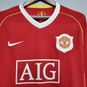 06/07 Manchester United Long Sleeve Home Retro Jersey – Vintage Replica Football
