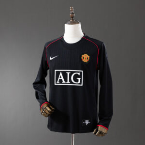 Manchester United 2007/08 Away Long Sleeve Retro Jersey – Classic Football Shirt