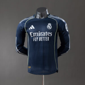 Real Madrid 25/26 Away Long Sleeve Player Version Jersey – Replica Football Socc