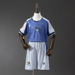 Real Sociedad 2025/26 Away Kids Kit – Replica Football Soccer Jersey Set – Size