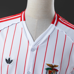 Benfica 25/26 US Pack Full-Button Baseball Jersey White