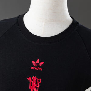 Manchester United Adidas Originals Black T-Shirt – Classic Football Shirt – S–3X