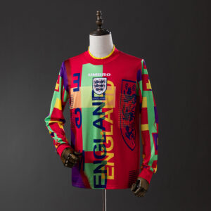 England 1996 Goalkeeper Long Sleeve Retro Jersey – Classic Football Shirt – S–XX