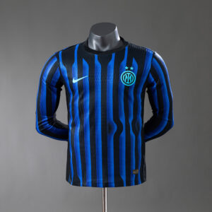 Inter Milan 25/26 Home Long Sleeve Player Version Jersey – Replica Football Socc
