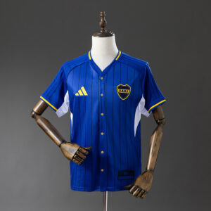 Boca Juniors 25/26 US Pack Full-Button Baseball Jersey Blue S-4XL
