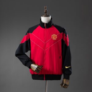 M-U 06_07 Windbreaker - Black & Red – Replica Football Soccer Shirt – S–XXL