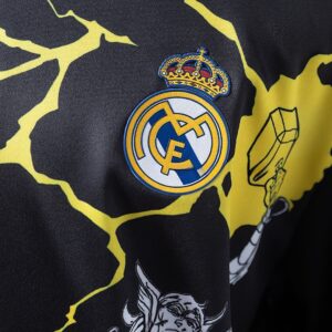 Real Madrid 25_26 Avengers - Pre-Match(Black) Kids Kit Jersey – Replica Football