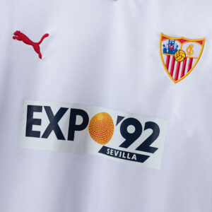 Retro Sevilla 1987/90 Home Jersey – Vintage Replica Football Soccer Shirt – Size