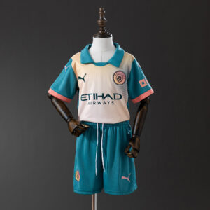 Manchester City 24/25 Fourth Away Kids Kit Jersey – Replica Football Soccer Shir