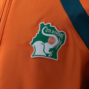 Ivory Coast 2026 Reversible Jacket Windbreaker – Green & Orange – Replica Footba