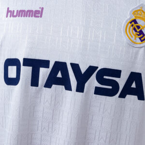 Real Madrid 1990/92 Home Retro Jersey – Vintage Replica Football Soccer Shirt –