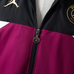PSG Collaboration Windbreaker - Black & Psychedelic Purple – Replica Football So