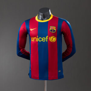 Barcelona 2010/11 Home Long Sleeve Player Version Retro Jersey – Vintage Replica