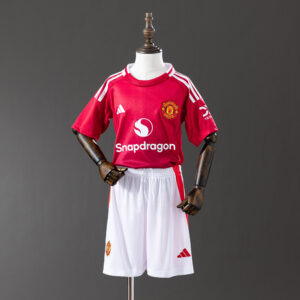 Manchester United 24/25 Home Kids Fan Version Kit – Replica Football Shirt – Siz