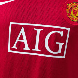 Manchester United 2007/08 Home Player Version Retro Jersey – Vintage Replica Foo