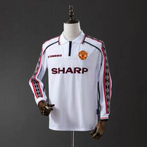 Manchester United 1998/99 White Long Sleeve Retro Jersey – Classic Football Shir