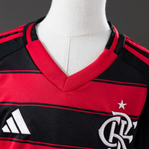 Flamengo 25/26 Home Kids Kit Jersey – Replica Football Soccer Shirt – Size 16–28