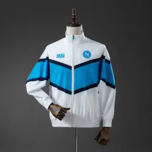 Napoli 25/26 Windbreaker – White – Replica Football Soccer Jacket – S–3XL
