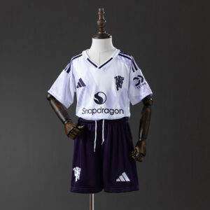 Manchester United 25/26 Away Kids Kit Jersey – Replica Football Soccer Shirt – S