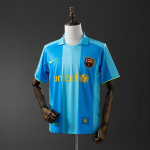 Barcelona 2007/08 Away Retro Jersey – Vintage Replica Football Soccer Shirt – Si