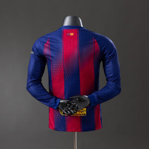Barcelona 25/26 Home Long Sleeve Player Version Jersey – Replica Football Soccer